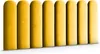 A row of identical yellow, oval-shaped cushions or panels. Anteprima dell’immagine prodotto