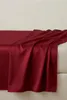 Spannbettlaken aus Satin-Baumwolle 200x220 Bordeaux Produktbild-Vorschau 4