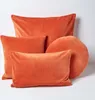 HOMESCAPES Samt-Kissenbezug 2er-Set in Orange, 40 x 40 cm Produktbild-Vorschau 6