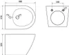 Mexen Lena bidet sospeso, bianco - 35224800 Anteprima dell’immagine prodotto 3