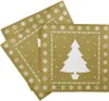 Sovie HOME Weihnachtsserviette White Tree in Gold aus Produktbild-Vorschau 3