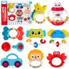 Baby Rassel Set 8in1 Beißringe Lernspielzeug Sensorik Produktbild-Vorschau 1