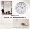 Cloxon Funkwanduhr 30 cm Wanduhr silber Funkuhr Wand Produktbild-Vorschau 6