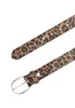 A close-up, angled view of a leopard print belt against a white background. Produktbild-Vorschau