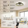 Stropní ventilátor HOMCOM s LED osvětlením, dálkovým Náhled obrázku produktu 8