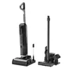 A product shot of a wet and dry vacuum cleaner and its accessories against a white background. Produktbild-Vorschau