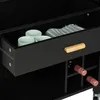 Relaxdays Kitchen Island Cart, Prostokątny, Płyty pilśniowe Podgląd zdjęcia produktu 6