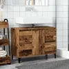 vidaXL Mobiletto lavabo in legno vecchio 80x33x60 cm Anteprima dell’immagine prodotto 3