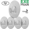 5x EXE Hook Haken selbstklebend handtuchhalter ohne bohren Produktbild-Vorschau 1