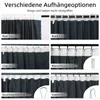 A collage of different curtain hanging options. Voir les images du produit