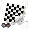 20 Servietten Chess-Board - Schachbrett schwarz-weiß Produktbild-Vorschau 2