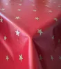 PVC Tischdecke Star rot Sterne gold Wachstuch Weihnachten· Produktbild-Vorschau 2