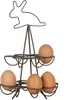 Clayre & Eef Eierhalter Ø 17x28 cm Braun Metall Kaninchen Produktbild-Vorschau 3