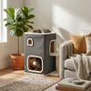 Relaxdays, rifugio per gatti a 2 piani, con gioco a sfera e Anteprima dell’immagine prodotto 2