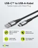 Goobay USB-C auf USB-A Textilkabel mit Metallsteckern Produktbild-Vorschau 1