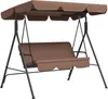 Outsunny Hollywoodschaukel Gartenschaukel 3-Sitzer mit Dach Produktbild-Vorschau 1