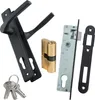 Set porta nero: maniglia, serratura, cilindro 90/22 Anteprima dell’immagine prodotto 4