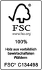 A certification logo for FSC (Forest Stewardship Council) with text indicating wood from responsibly managed forests. Anteprima dell’immagine prodotto