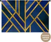 MuchoWow® Wandteppich Wandbehang Gold - Blau - Muster Produktbild-Vorschau 1