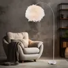 LED RGB Stehlampe, Feder Schirm, weiß, dimmbar, H 196 cm Produktbild-Vorschau 5