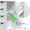 VOUNOT® Armoire de salle de bain avec 4 tiroirs & 1 porte Voir les images du produit 6