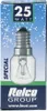 A product box for a 25-watt light bulb, featuring an illustration of the bulb and brand information. Produktbild-Vorschau