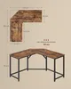 VASAGLE Eckschreibtisch, L-förmiger Computertisch, 130 cm, Produktbild-Vorschau 5