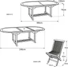 Happy Garden SETTEC04, Bois, 8 places, 1110 mm, 470 mm, 170 Voir les images du produit 6