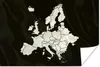 MuchoWow® Poster Karte - Europa - Schwarz 60x40 cm - Produktbild-Vorschau 1