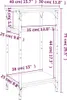 vidaXL Stolik boczny czarny 40x30x75 cm materiał Podgląd zdjęcia produktu 8