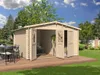 WOODTEX Naturbelassen Gartenhaus Blockbohlenhaus Aster 1 B, Produktbild-Vorschau 7