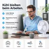 Stolný ventilátor s osciláciou 90° – Tichý ventilátor s 3 Náhľad obrázku produktu 4