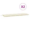vidaXL Cuscini per panca da giardino 2 pz. Bianco crema Anteprima dell’immagine prodotto 5