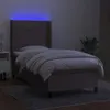 Design Möbel Boxspringbett mit Matratze & LED Taupe 90x190 Produktbild-Vorschau 3