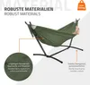 ML-Design dvojitá hojdacia sieť s rámom, khaki, pre 2 Náhľad obrázku produktu 7