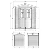 Drewniana szopa ogrodowa - W196xL186xH218 cm/ 2,82 m2 - Podgląd zdjęcia produktu 6