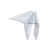 A clear plastic shower seal with water droplets on it, isolated on a white background. Voir les images du produit