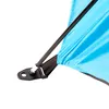 Close-up of a tent pole attachment point on a blue tent. Náhled obrázku produktu