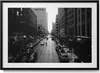 Schwarz-weiße Straßen von Chicago– Wandbild mit Rahmen – Produktbild-Vorschau 1