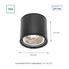 Spectrum LED Chloe GU10 AR111 Aufbauleuchte schwarz Produktbild-Vorschau 4