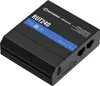 A black Teltonika RUT240 industrial LTE WiFi router is shown from a slightly elevated angle against a light gray background. Voir les images du produit