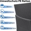 XINZI 4dílná sada zahradního nábytku - polyratanová sedací Náhled obrázku produktu 7