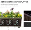 Outsunny Poly Rattan Hochbeet mit Rollen Pflanzkasten mit Produktbild-Vorschau 5