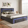 STILVORA Boxspringbett 90×200 cm mit Bettkasten, LED Produktbild-Vorschau 3