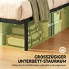 HOMCOM Bettgestell 140x200cm Metallbett 35,5cm Hohe Produktbild-Vorschau 5