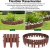 Bettizia 10 Stück Rasenkante Holzoptik Beeteinfassung Produktbild-Vorschau 3