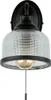 Wandlampe mit Schalter Metall Rauchglas H: 24,5 cm Schwarz Produktbild-Vorschau 3