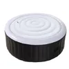 A round, inflatable hot tub with a white, swirled interior and a black exterior, isolated on a white background. Podgląd zdjęcia produktu