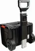 A black rolling tool cart with a silver and black handle is shown against a white background. Náhled obrázku produktu