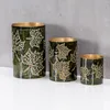 3er Set Windlichter H10-20cm Teelichthalter Grün Gold Produktbild-Vorschau 5